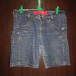 Bermuda Jeans Feminina Azul Indigo Tharog Tam. GG
